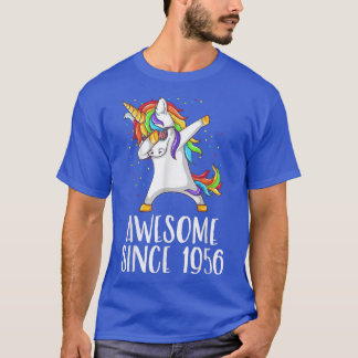 T-shirt 66e anniversaire, licorne dab, Awesome depuis 1956