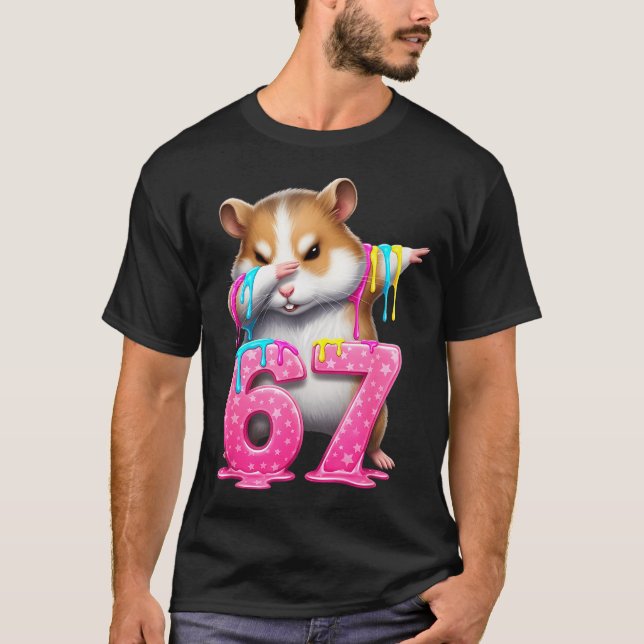 T-shirt 67 Animals Funny 67 Brainrot Youth Kids Hamster 67 (Devant)