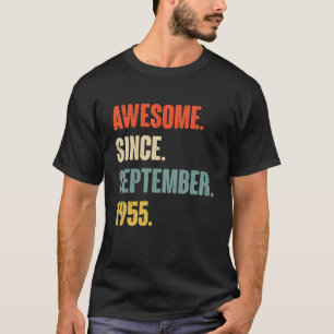 T-shirt 67 Ans 67e Anniversaire Drôle Awesome Depuis Septe