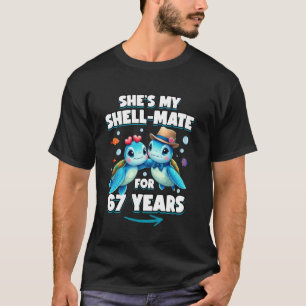 T-shirt 67 Ans Couple Anniversaire Tortues Elle Est Il Est