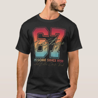 T-shirt 67 ans Édition Limitée Vintage 1959 67e