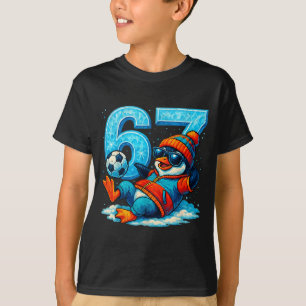 T-shirt 67 Cadeau de mème drôle de soccer de pingouin d'hi