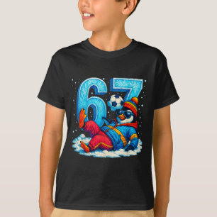 T-shirt 67 Cadeau drôle de mème d'hiver de football de pin