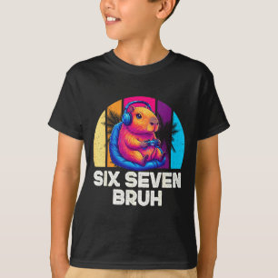 T-shirt 67 Capybara Drôle Six Sept Bruh Capybara Vidéo Ga