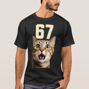 T-shirt 67 Chat Six Sept Mème Drôle 6 7