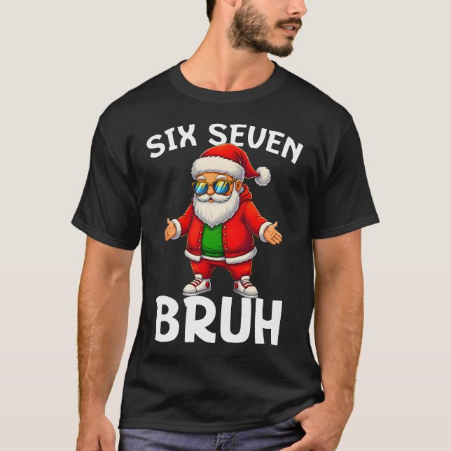 T-shirt 67 Christmas Funny Six Seven Meme Brainrot Santa K (Devant)