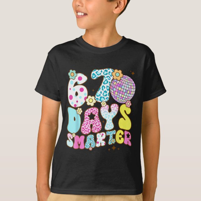 T-shirt 67 Days Smarter 67 Days School Teacher Students Me (Devant)
