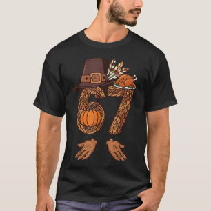 T-shirt 67 Dinde de Thanksgiving Drôle 6 7 Mème Garçons Ad