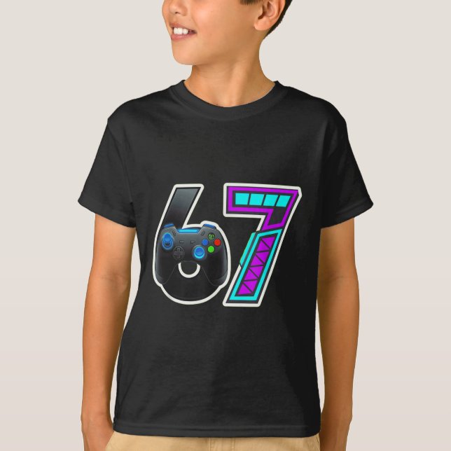 T-shirt 67 Gamer Console Controller Design  (Devant)