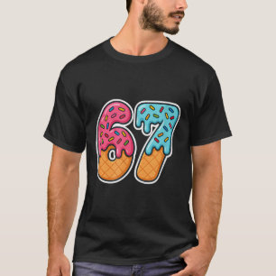 T-shirt 67 glace Meme Drip Six Seven argot Gen Alpha 