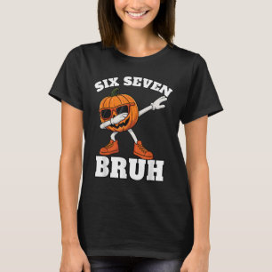 T-shirt 67 Halloween Drôle Six Sept Bruh Meme Brainrot Pu