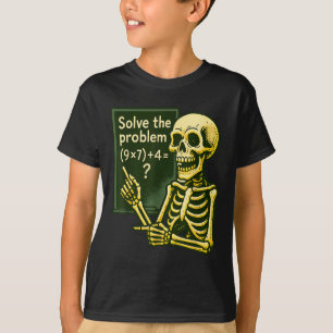 T-shirt 67 Halloween Math Drôle Six Sept Mème Brainrot Crâ