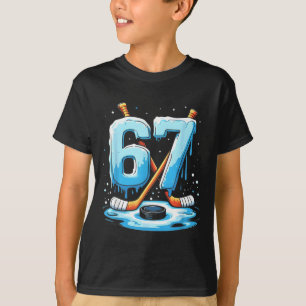 T-shirt 67 Hockey Crème Glacée Drip Slang Gen Alpha Garçon