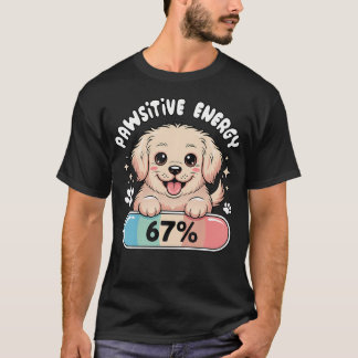 T-shirt 67 jeux de mots drôles sur les chiens Énergie posi