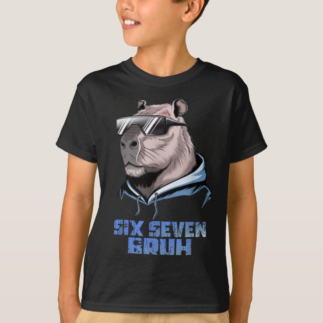 T-shirt 67 Meme Capybara Funny Six Seven Bruh Capybara For (Devant)