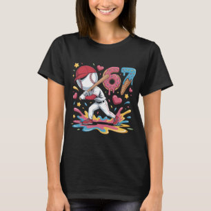 T-shirt 67 Mème de baseball Art de goutte sucrée Beignet e