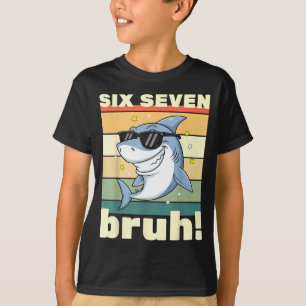 T-shirt 67 Meme Drôle Six Sept Bruh 6-7 Meme Enfants Garço