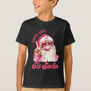 T-shirt 67 Meme Drôle Six Sept Noël 6-7 Meme Père Noël 6