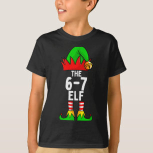 T-shirt 67 Meme Elf Noël Famille Correspondante 6-7 Brainr