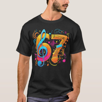 T-shirt 67 Meme Funny Music Notes Si Seven girl vintage