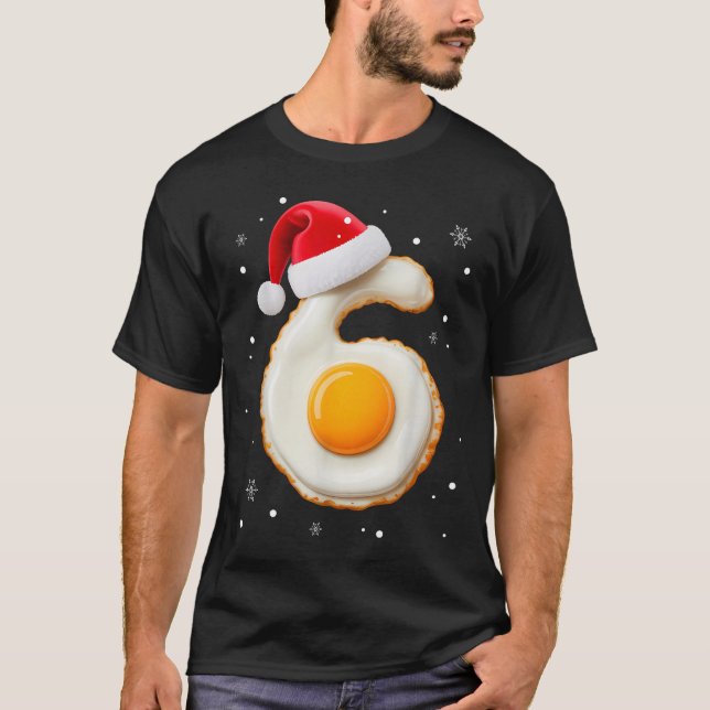 T-shirt 67 Meme Funny Number 6 Egg Bacon Matching Christma (Devant)