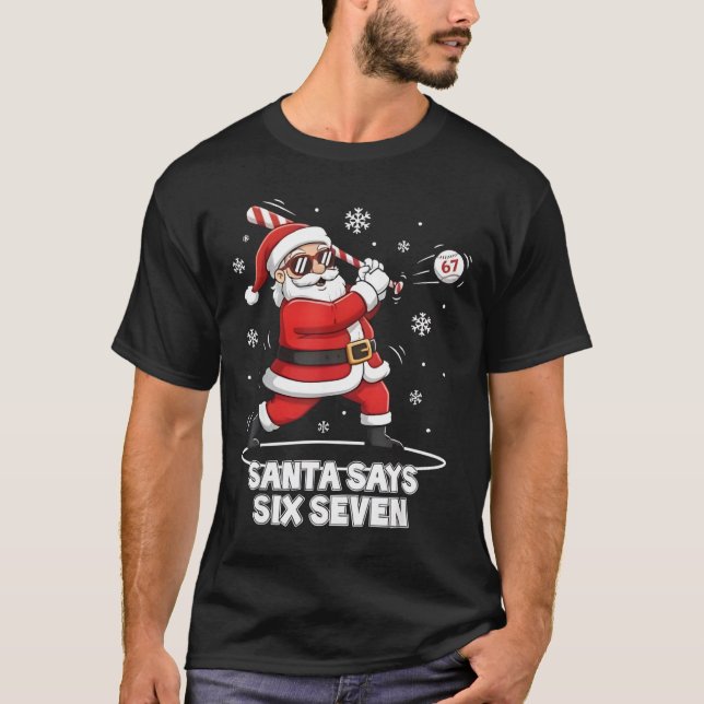 T-shirt 67 Meme Funny Six Seven Christmas 6-7 Meme Santa 6 (Devant)