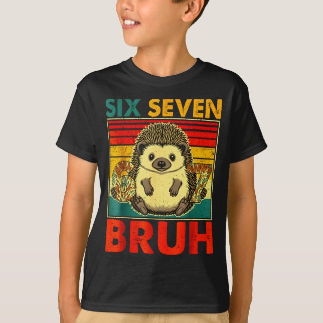 T-shirt 67 Meme Hérisson Drôle Six Sept Bruh Hérisson Pour (Devant)