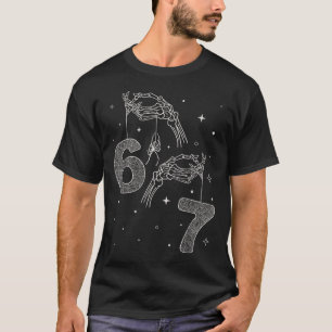 T-shirt 67 Meme Main de squelette drôle Halloween Six Sept