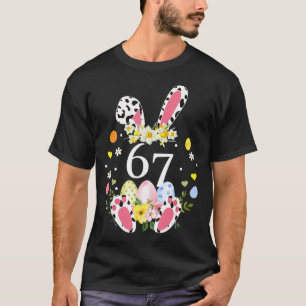 T-shirt 67 mème six sept 6 7 lapin léopard enfants drôle