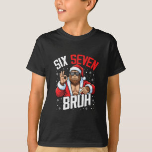 T-shirt 67 Meme Six Seven Bruh Bigfoot Santa 6 7 Drôle De 
