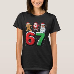 T-shirt 67 Meme Six Seven Santa en dab 6 7 Noël drôle