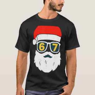 T-shirt 67 Meme Six Seven Visage de Père Noël Enfants Homm