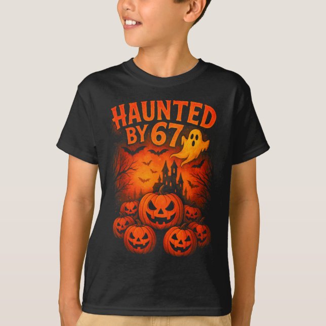 T-shirt 67 Meme Trendy Ghost Halloween Funny Six Seven Gen (Devant)