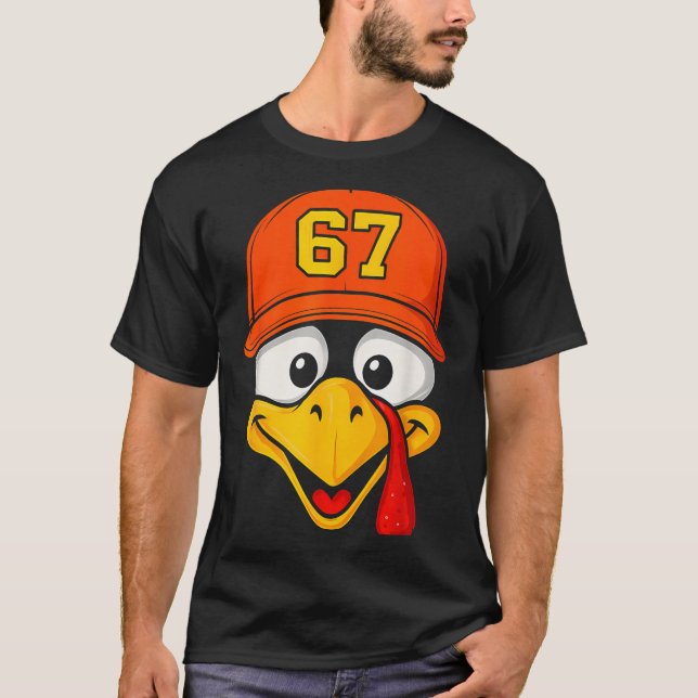 T-shirt 67 Meme Turkey Face Six Seven Thanksgiving 6 7 Men (Devant)