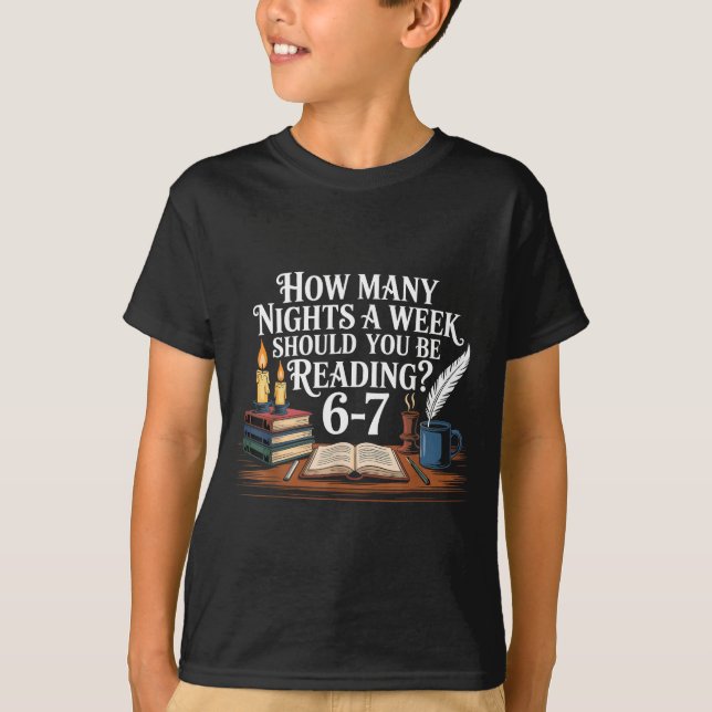 T-shirt 67 Nights Reading Meme For Bibliophiles Englieache (Devant)