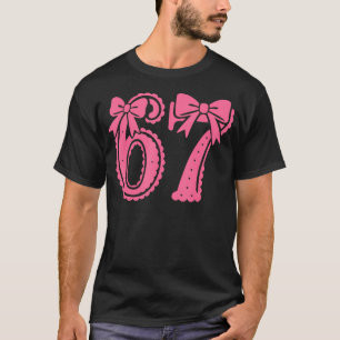 T-shirt 67 Numéro Six Sept Alpha Slang Coquette Arc Rose