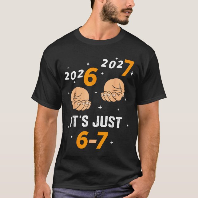T-shirt 67 Nye 2026 New Years Funny 6 7 Number Six Seven M (Devant)