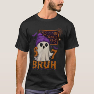 T-shirt 67 Professeur Halloween Fantôme Six Sept Mème Math
