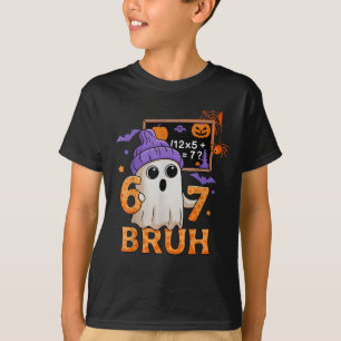 T-shirt 67 Professeur Halloween Fantôme Six Sept Mème Math