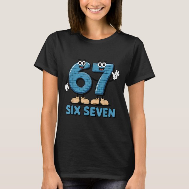 T-shirt 67 Six Seven 6-7 Funny Italian Brainrot Kids Gamin (Devant)