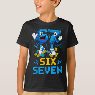 T-shirt 67 Six Seven 6-7 Mème Drôle Brainrot Adolescents G