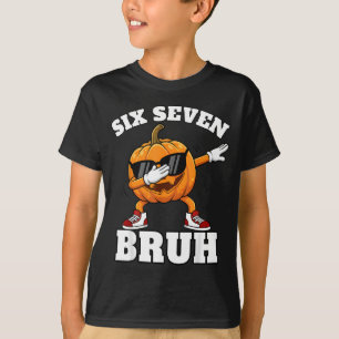 T-shirt 67 Six Seven Bruh Citrouille Dab Meme Drôle Hallow