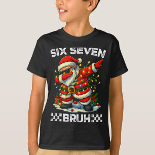 T-shirt 67 Six Seven Bruh Drôle de Noël Santa Dabbing 6 