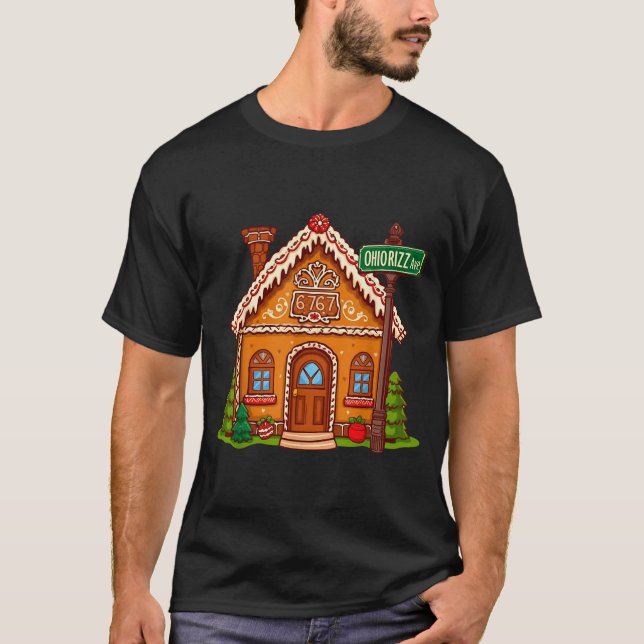 T-shirt 67 Six Seven Gingerbread House Funny Teacher Chris (Devant)