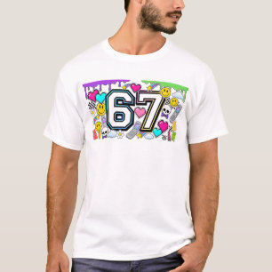 T-shirt 67 Six Seven Rétro Y2K Esthétique 