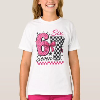 T-shirt 67 Six Seven Rose Rétro Culture Pop
