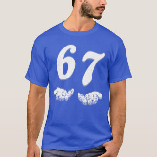 T-shirt 67 Six Seven with Hands Black and White Art