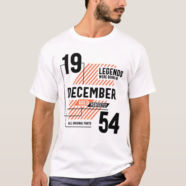 T-shirt 67e Anniversaire Légendes Sont Nées En Décembre 19 (Devant)