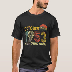 T-shirt 67E Anniversaire Retro Vintage Octobre 1953 Don 67