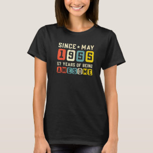 T-shirt 67e Birthday Awesome Since May 1955